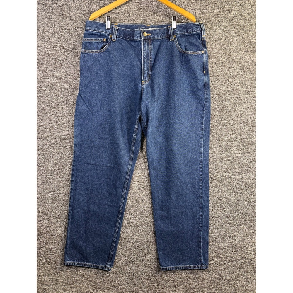 Carhartt BD4943-M Relaxed Fit Straight Leg Dark Wash Blue Denim Jeans Mens 40x34